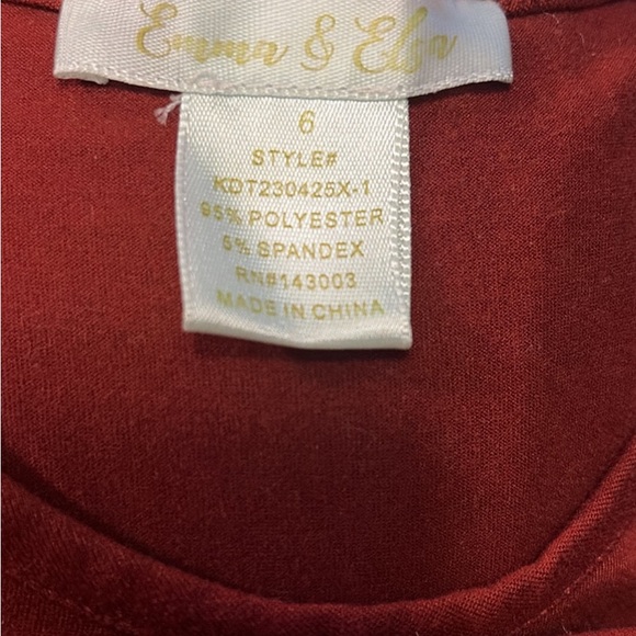 Kids Red Heart Embroidered T-Shirt - Picture 2 of 2